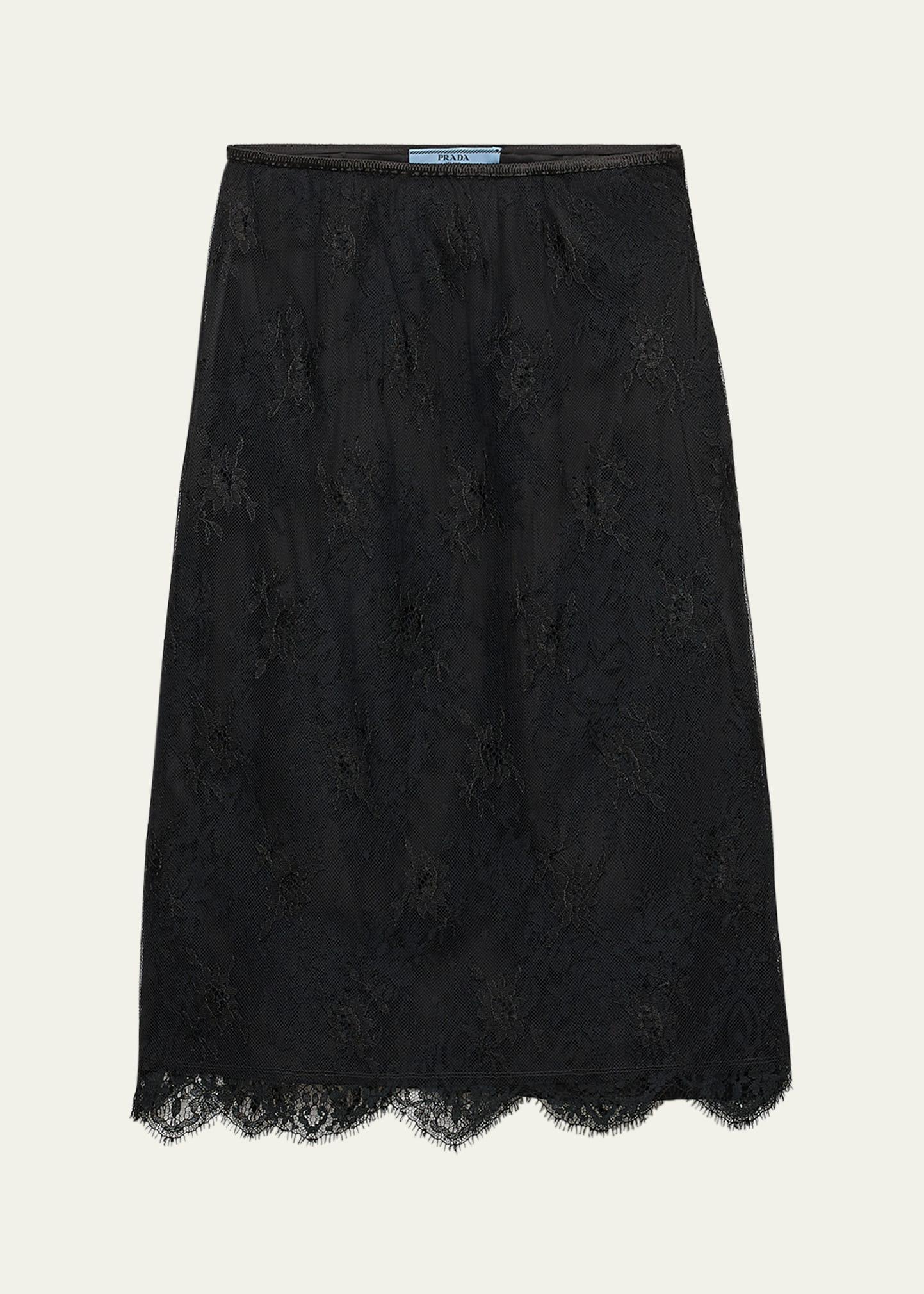 pizzo lace sheer skirt
