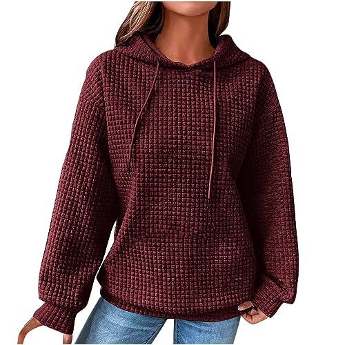 placed recently by me, tunic sweatshirts for women, dress shirts for women, crewneck sweatshirts women 2024 oversized crew neck hoodies long sleeve pullover tops, wine,x-large