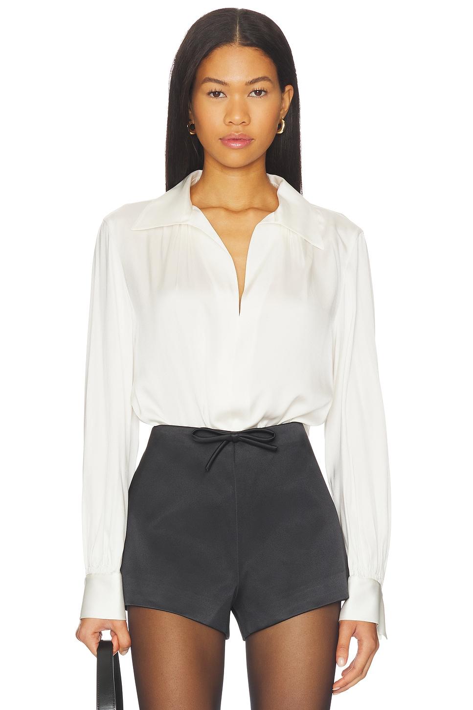 placed smocked blouse