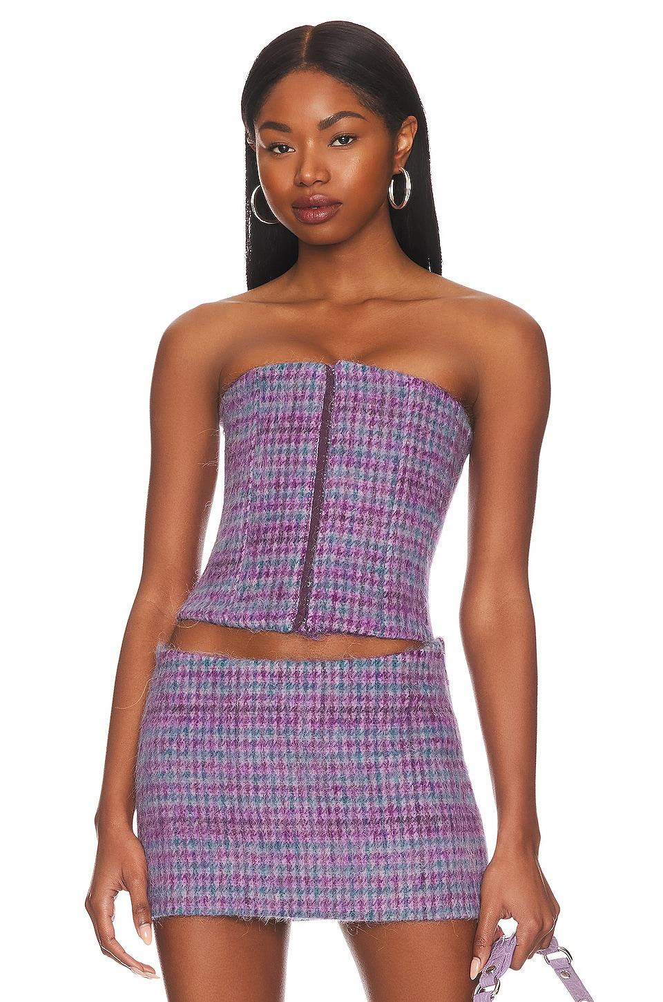 plaid corset top