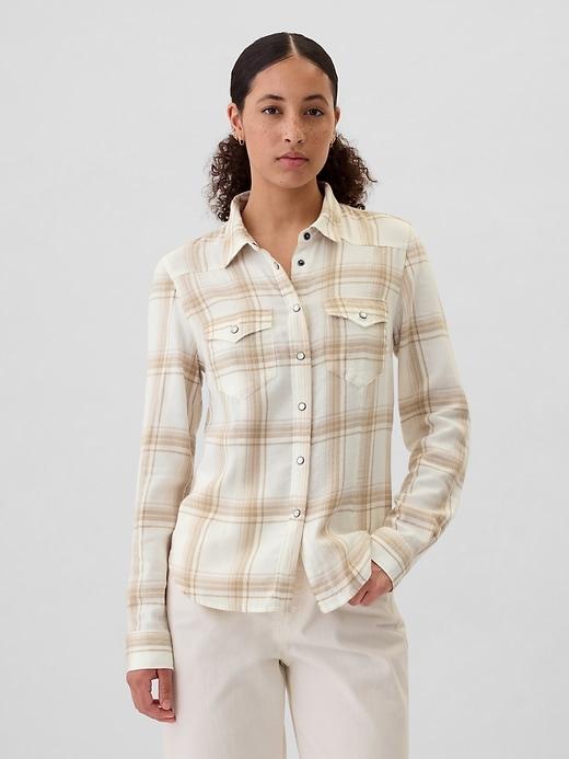 plaid flannel western shirt