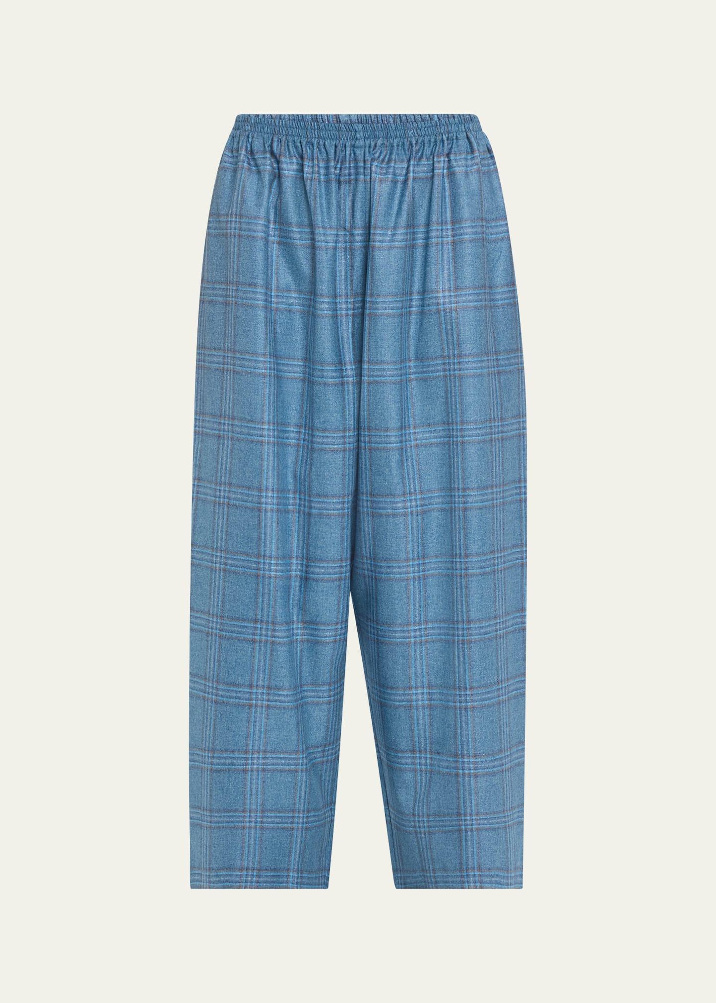 plaid japanese trousers