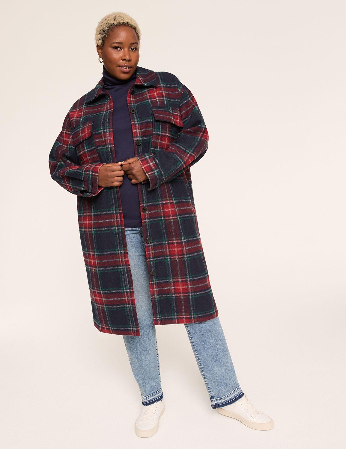 plaid long shacket