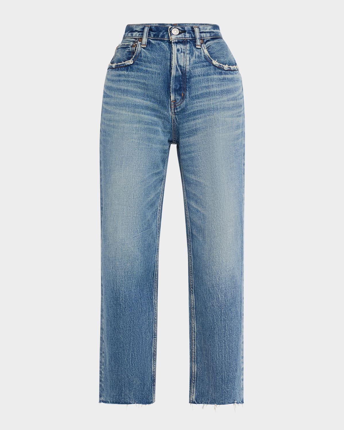 plainedge wide straight cropped jeans