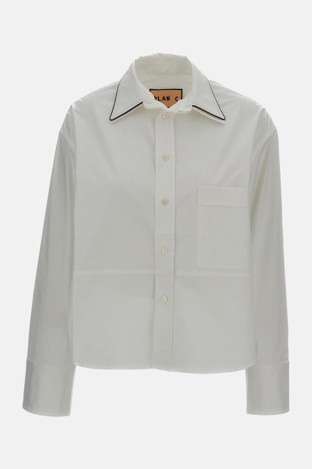 plan c boxy shirt piped trim