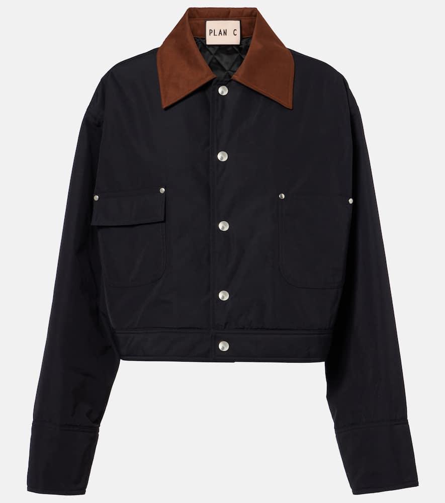 plan c cropped twill jacket