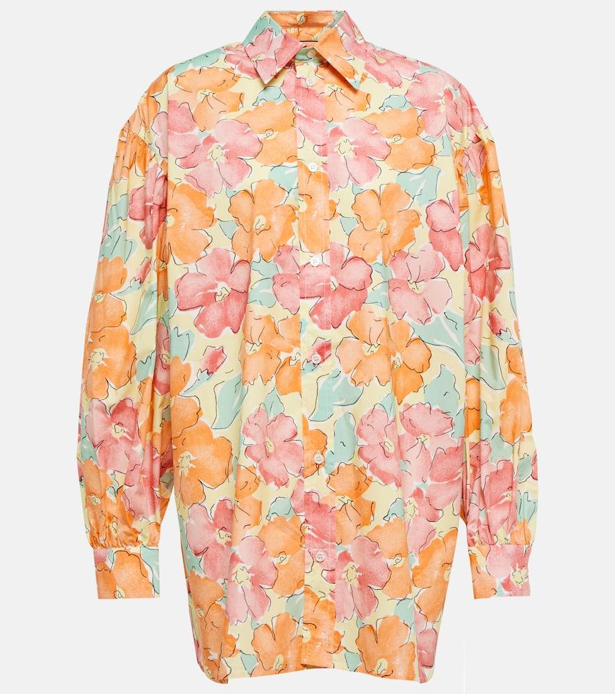 plan c floral cotton shirt