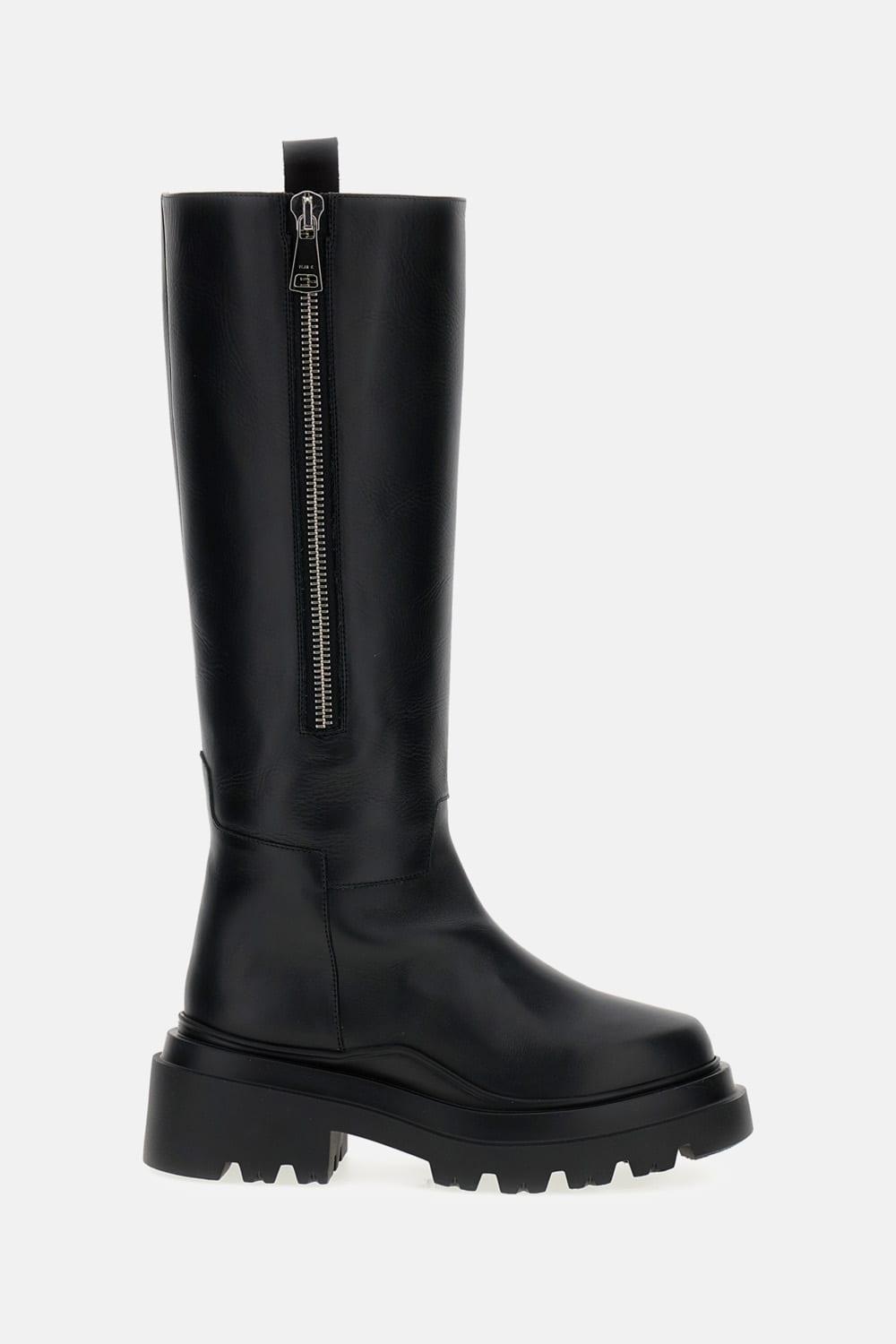 plan c knee-high zip boots