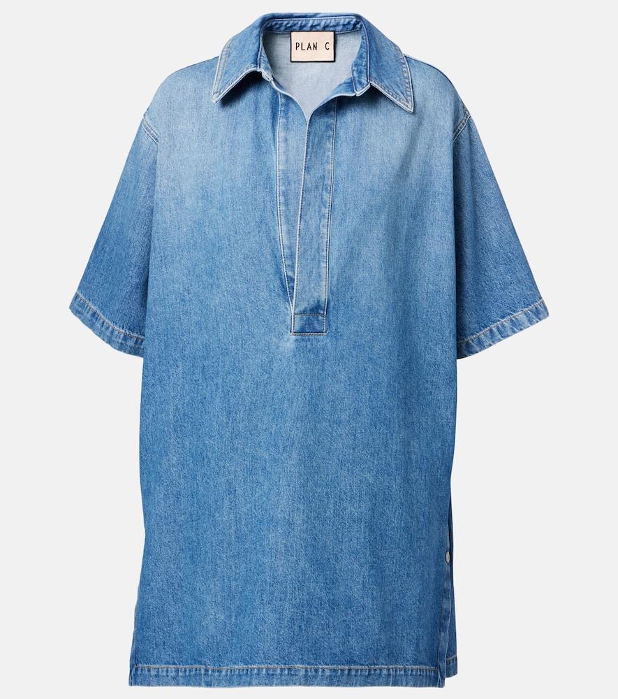plan c oversized denim shirt