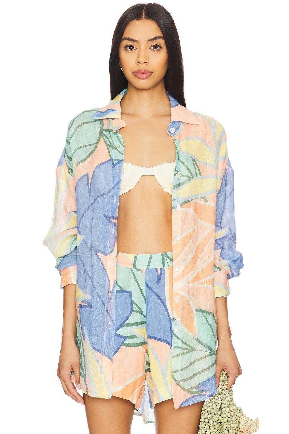 playa linen boyfriend shirt