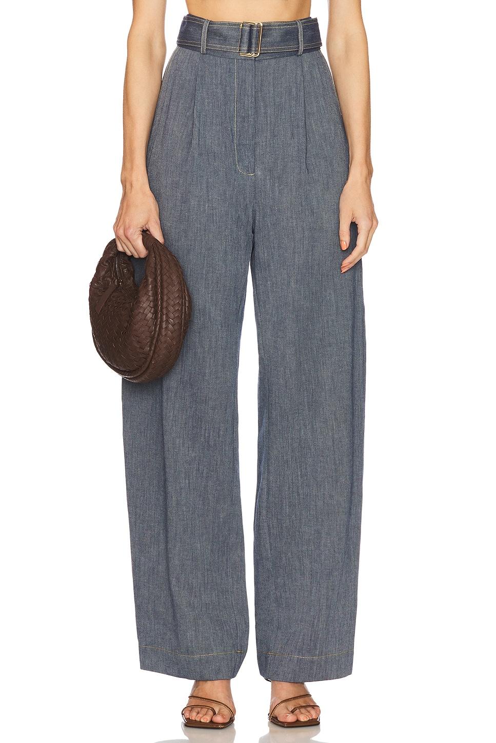 pleated barrel trouser