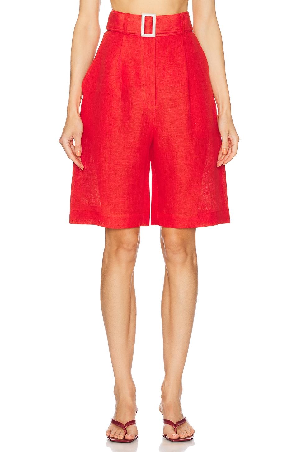 pleated bermuda short