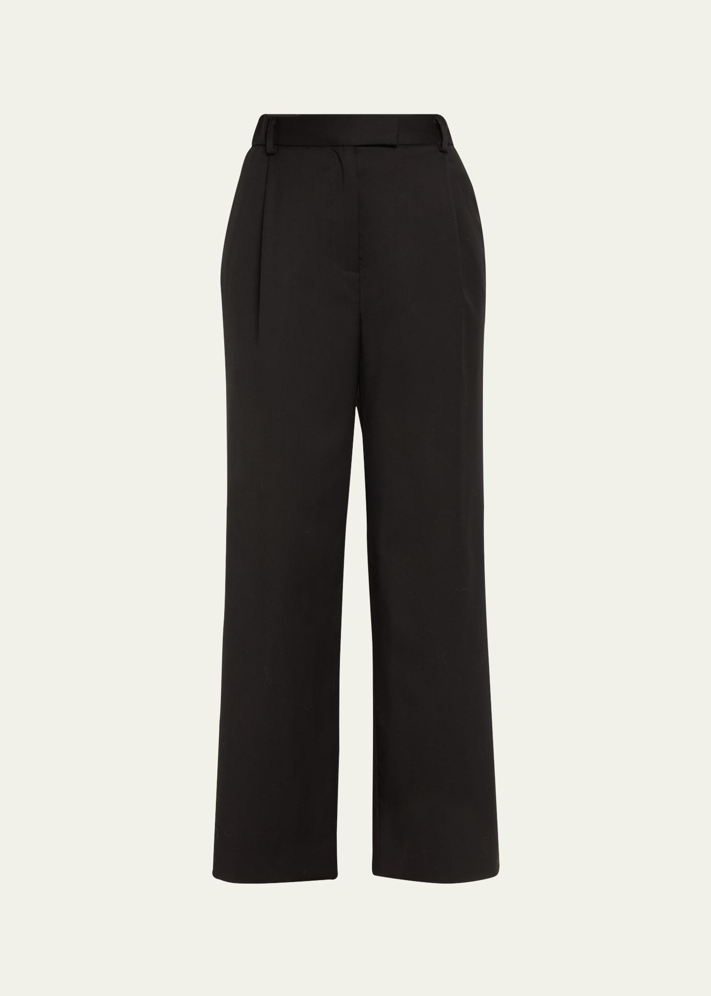 pleated boyfriend pants