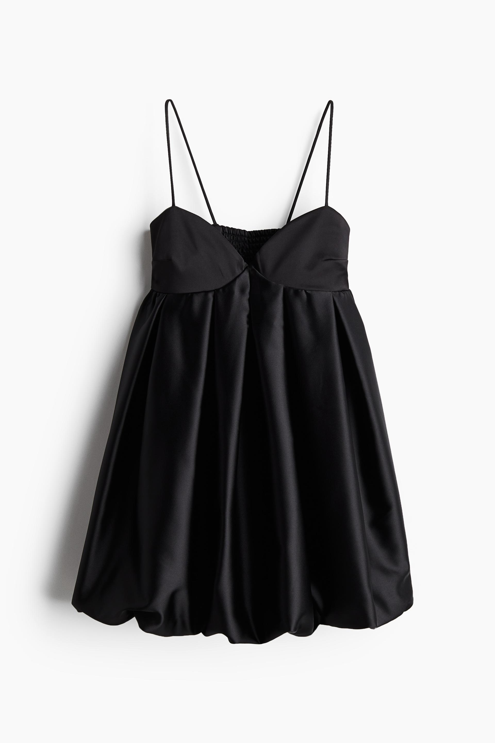 pleated bubble-hem dress