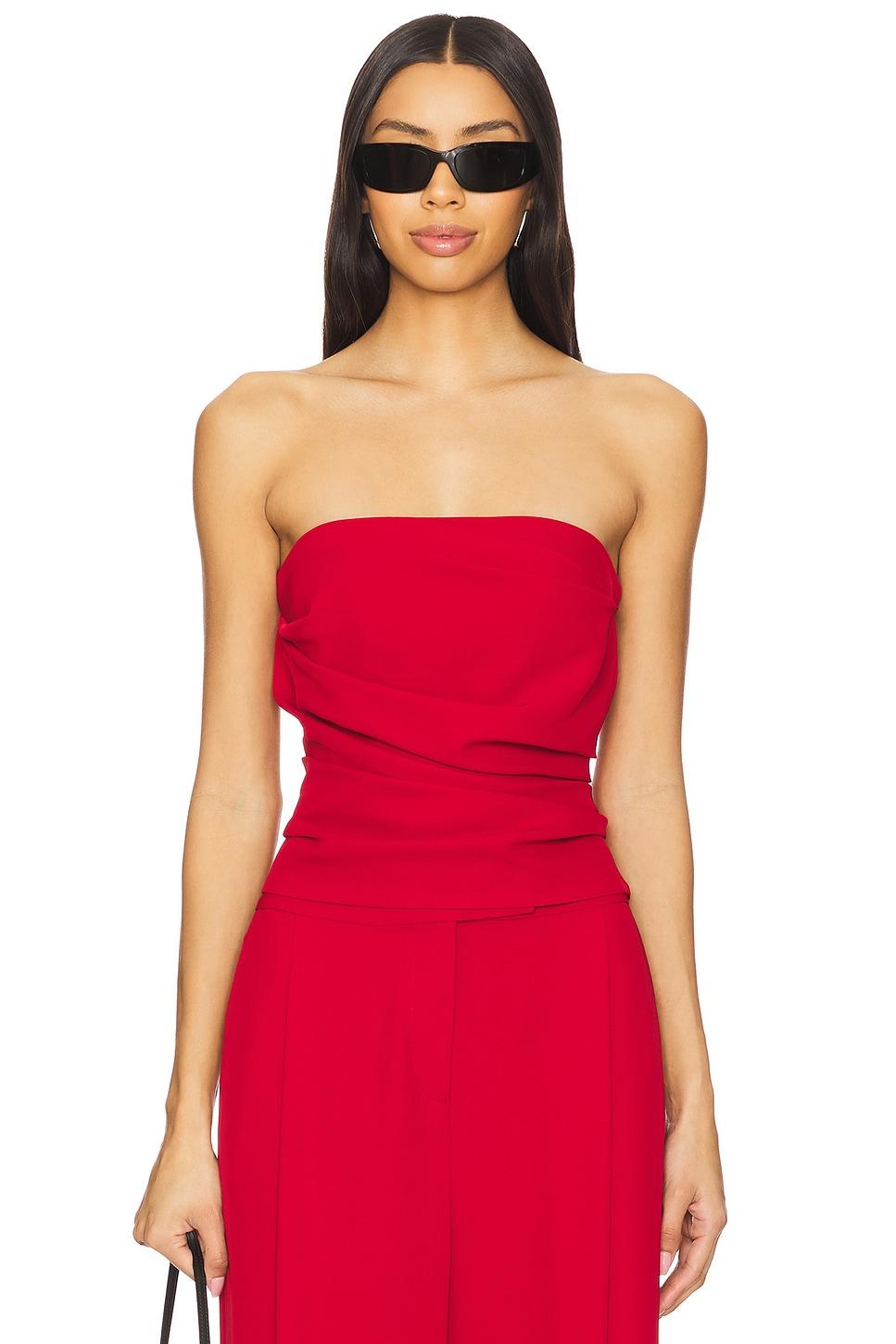 pleated bustier top
