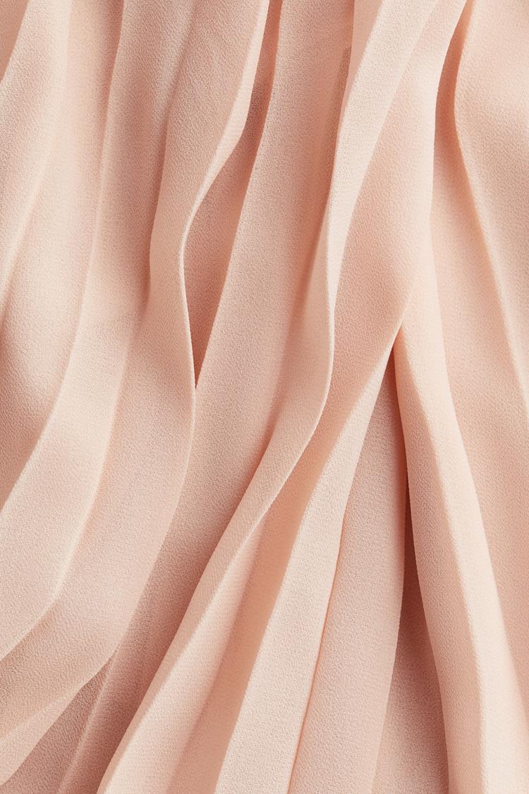 pleated chiffon dress