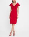 pleated crepe dress