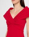 pleated crepe dress