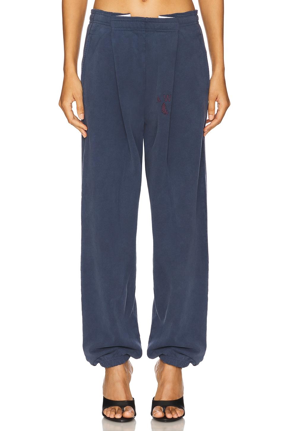 pleated graphic sweatpant