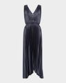 pleated hand-smocked midi dress