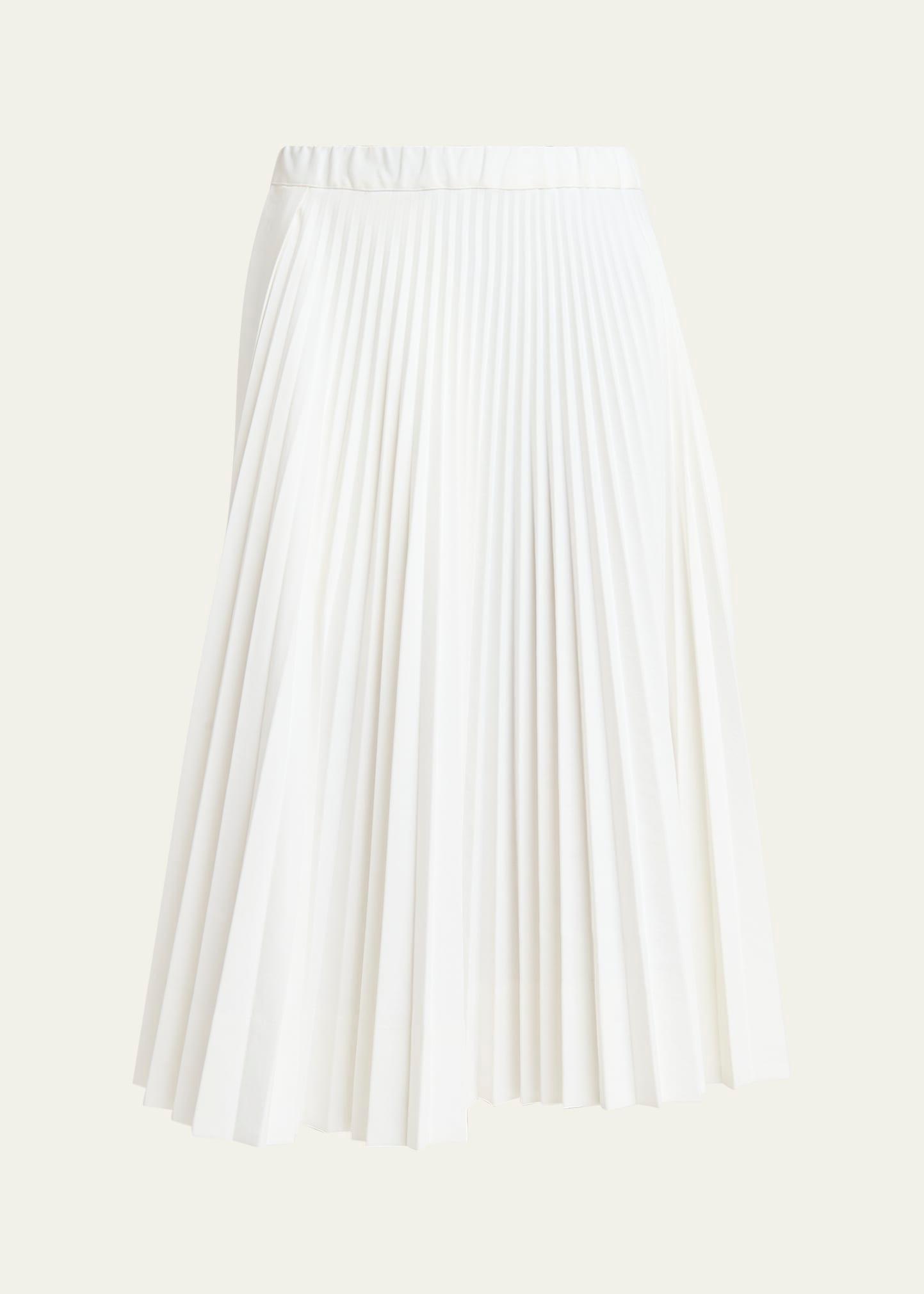 pleated midi skirt
