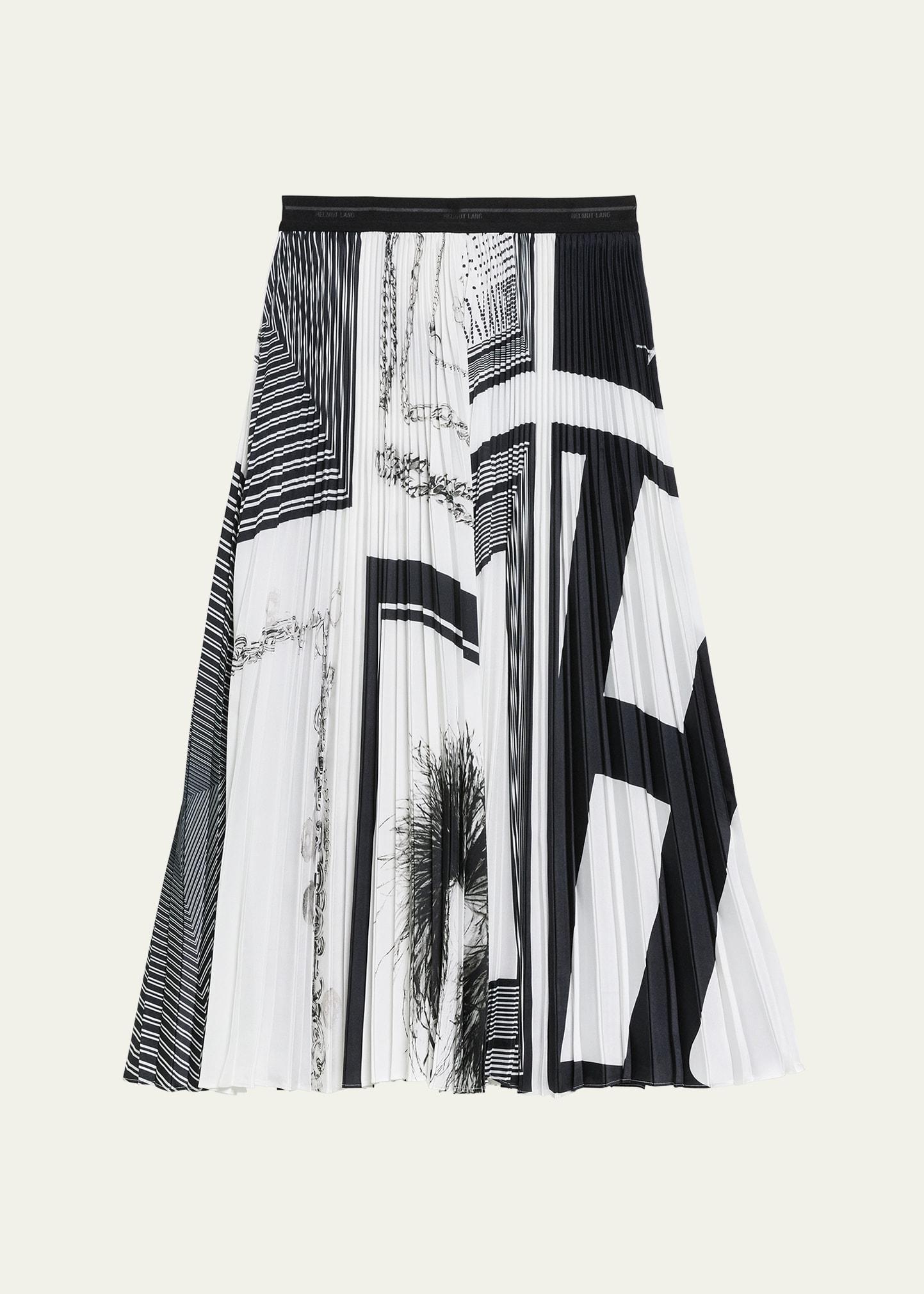 pleated midi skirt