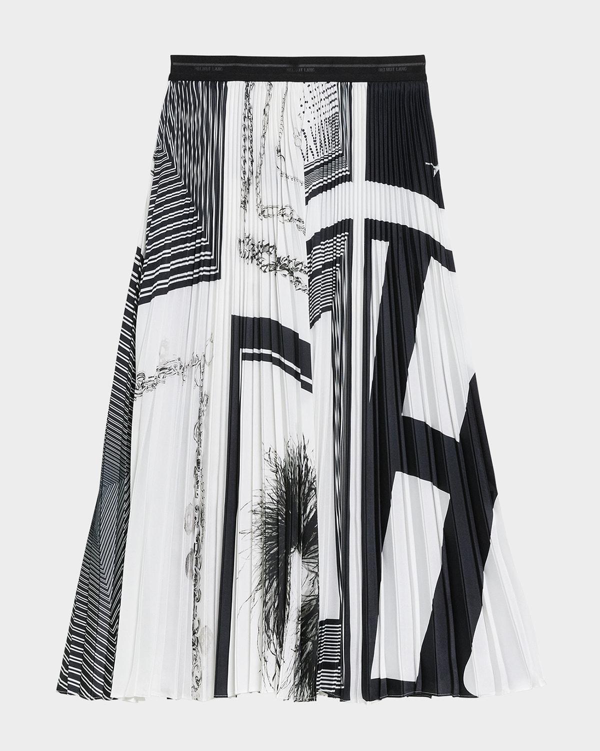 pleated midi skirt