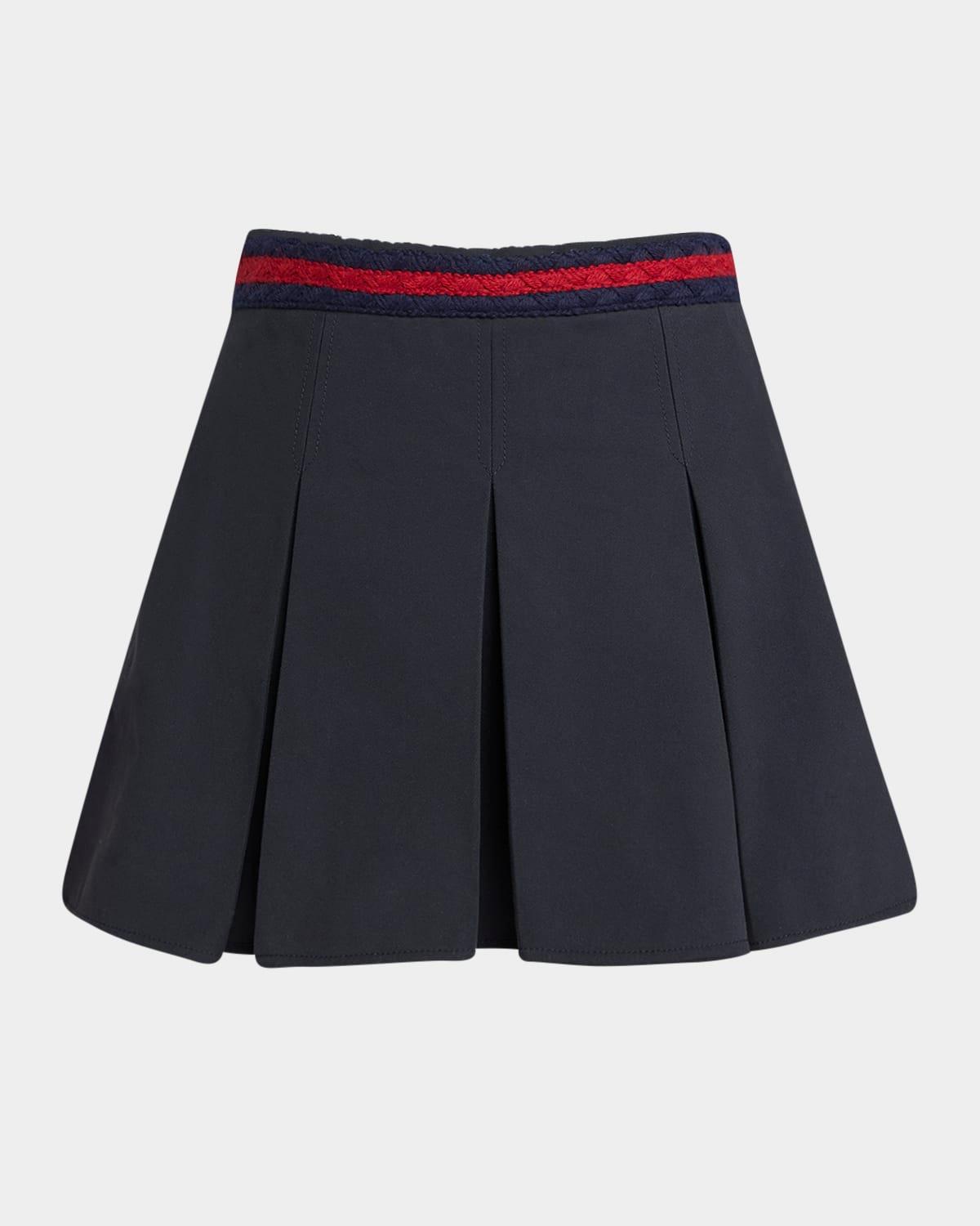 pleated mini skirt