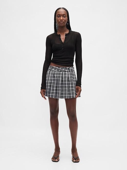 pleated mini skort