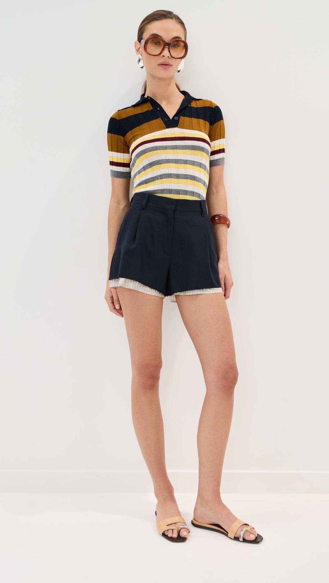 pleated shorts