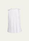 pleated sleeveless top