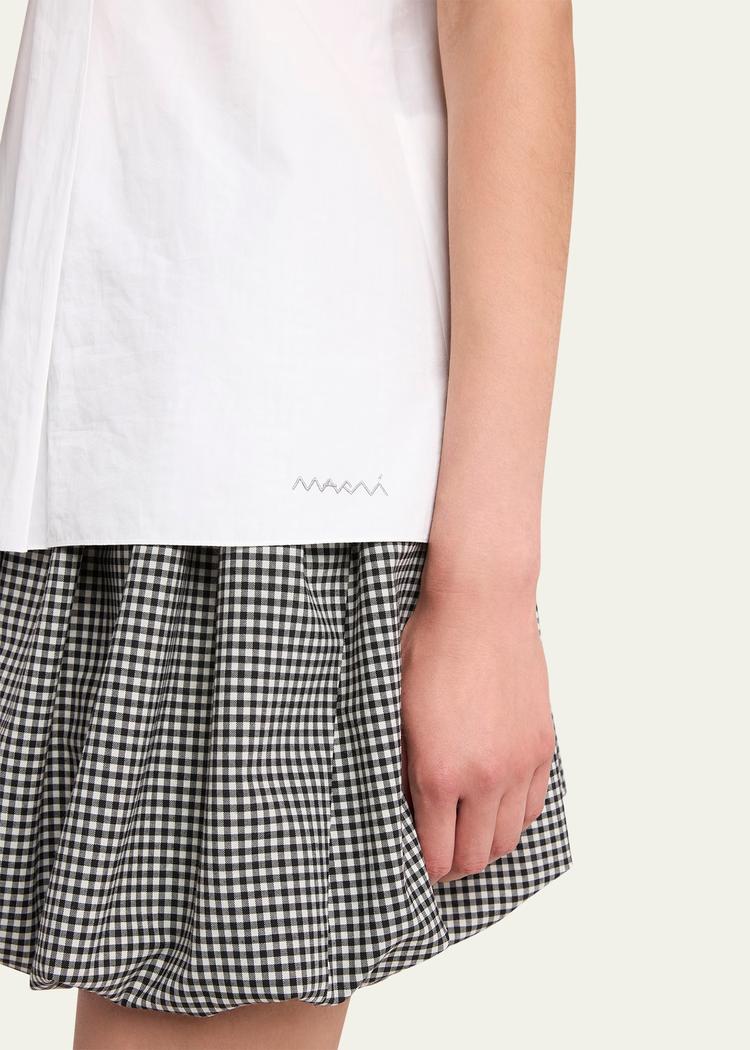 pleated sleeveless top