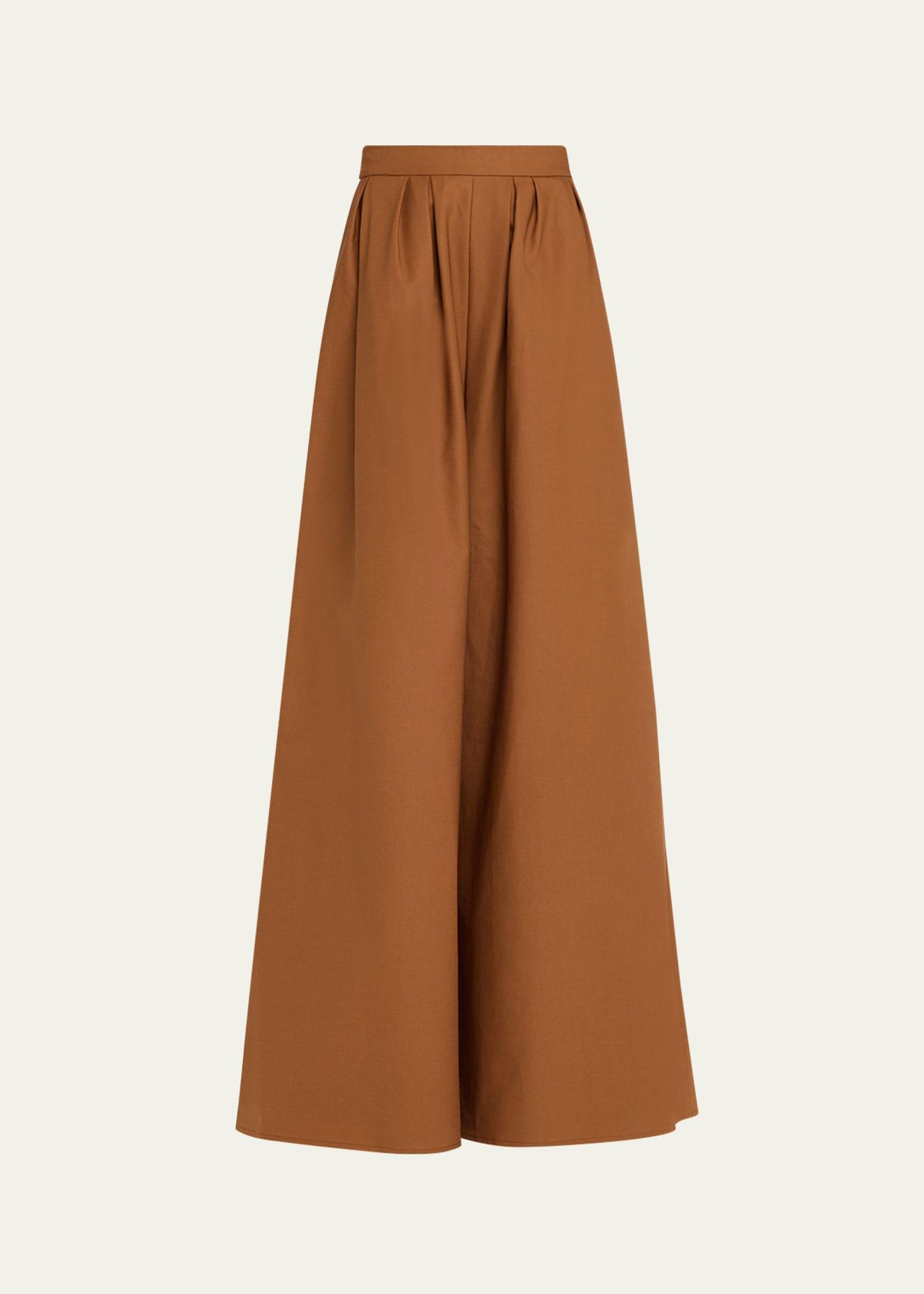 pleated wide-leg palazzo pants