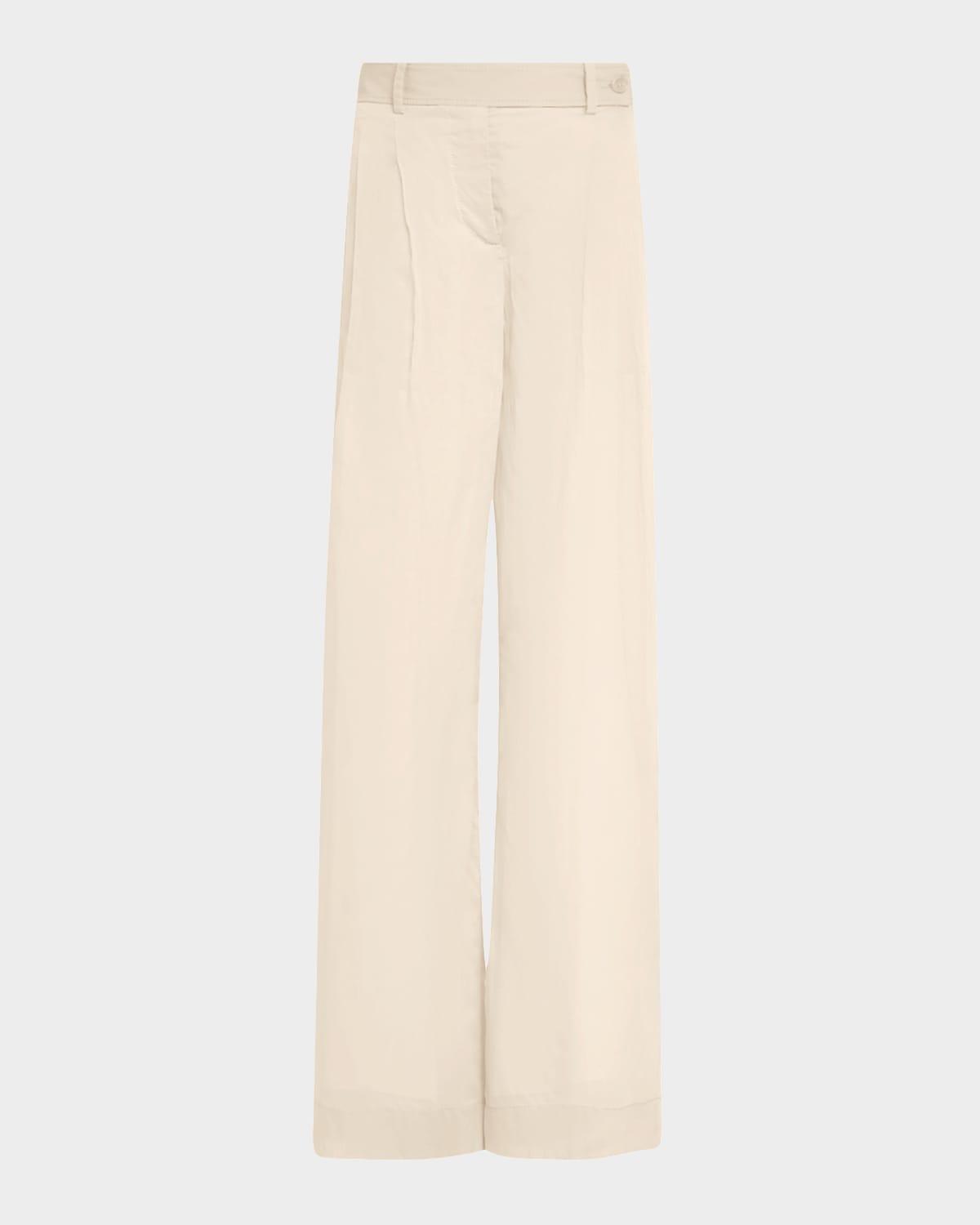 pleated wide-leg trousers