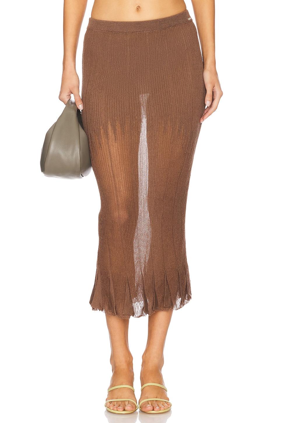 pleating maxi skirt