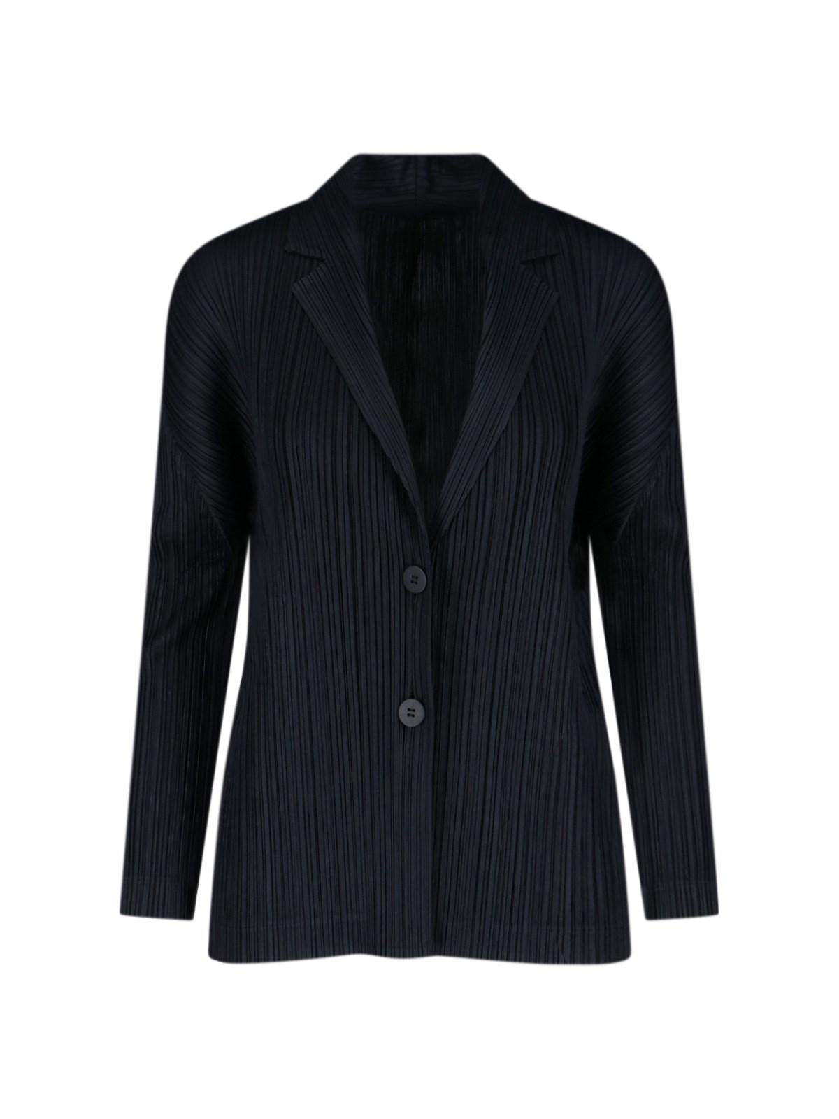 pleats please 'plissè' single-breasted blazer
