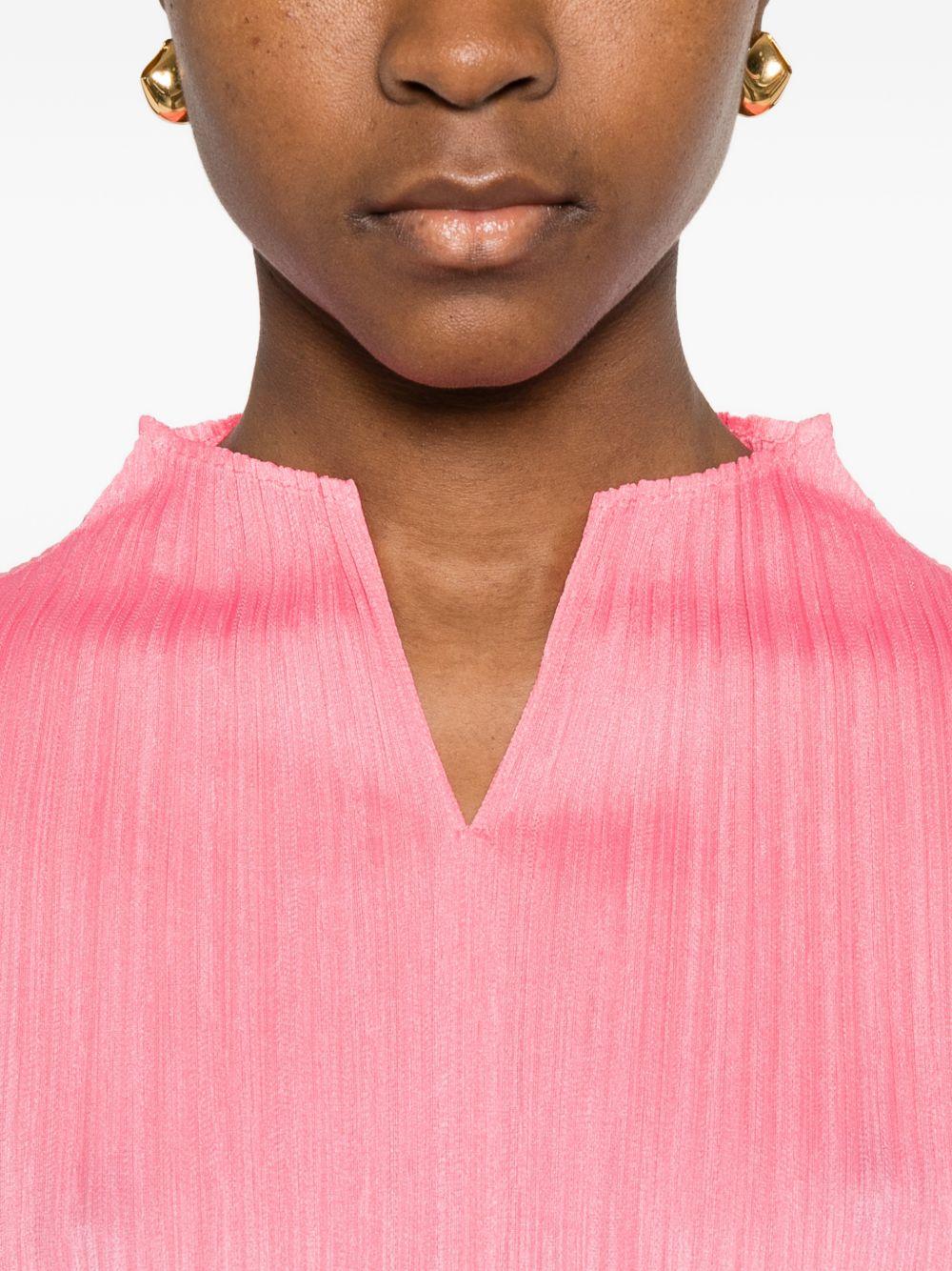pleats please dresses pink polyester - women