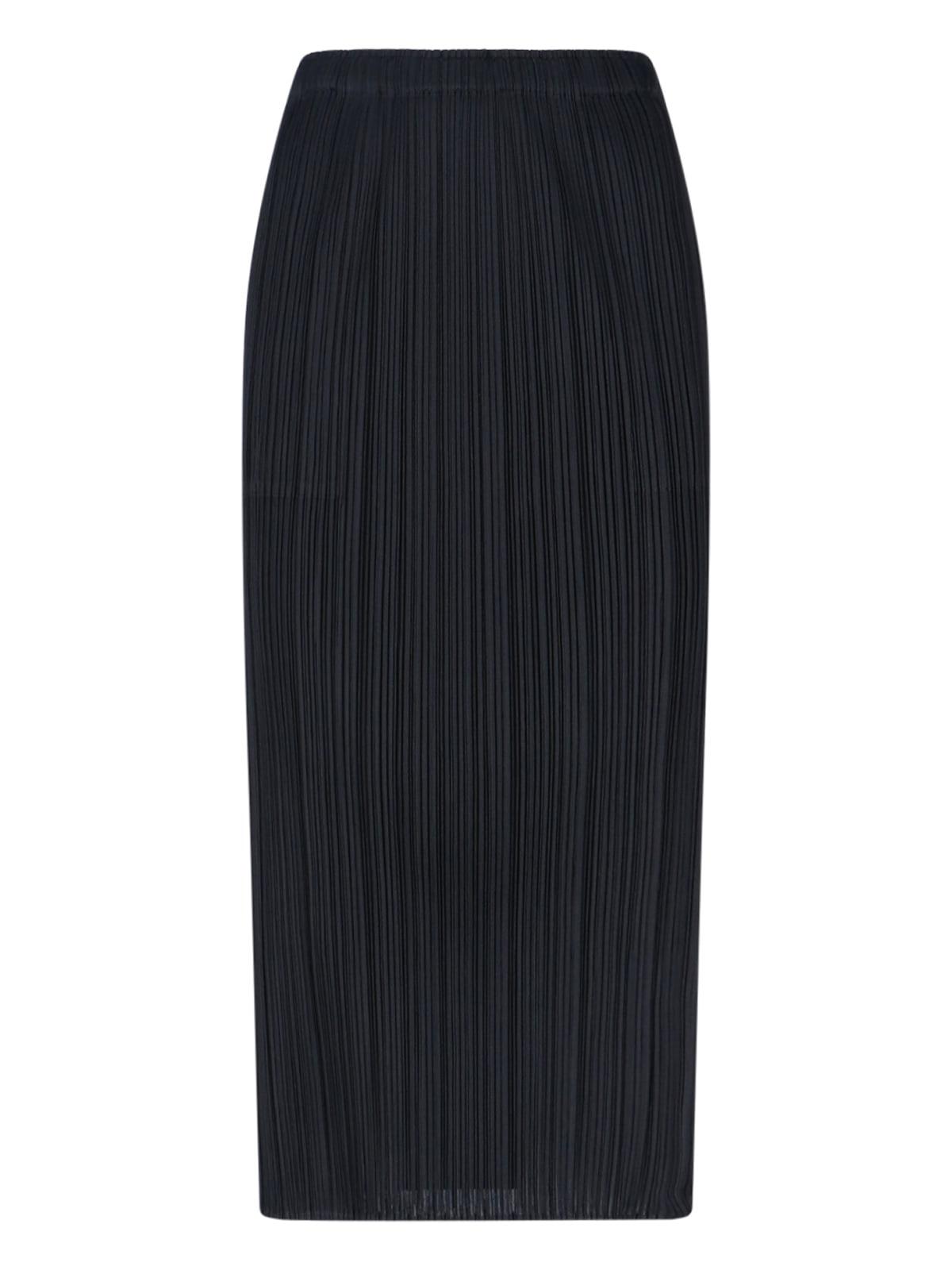 pleats please issey miyake basics midi skirt