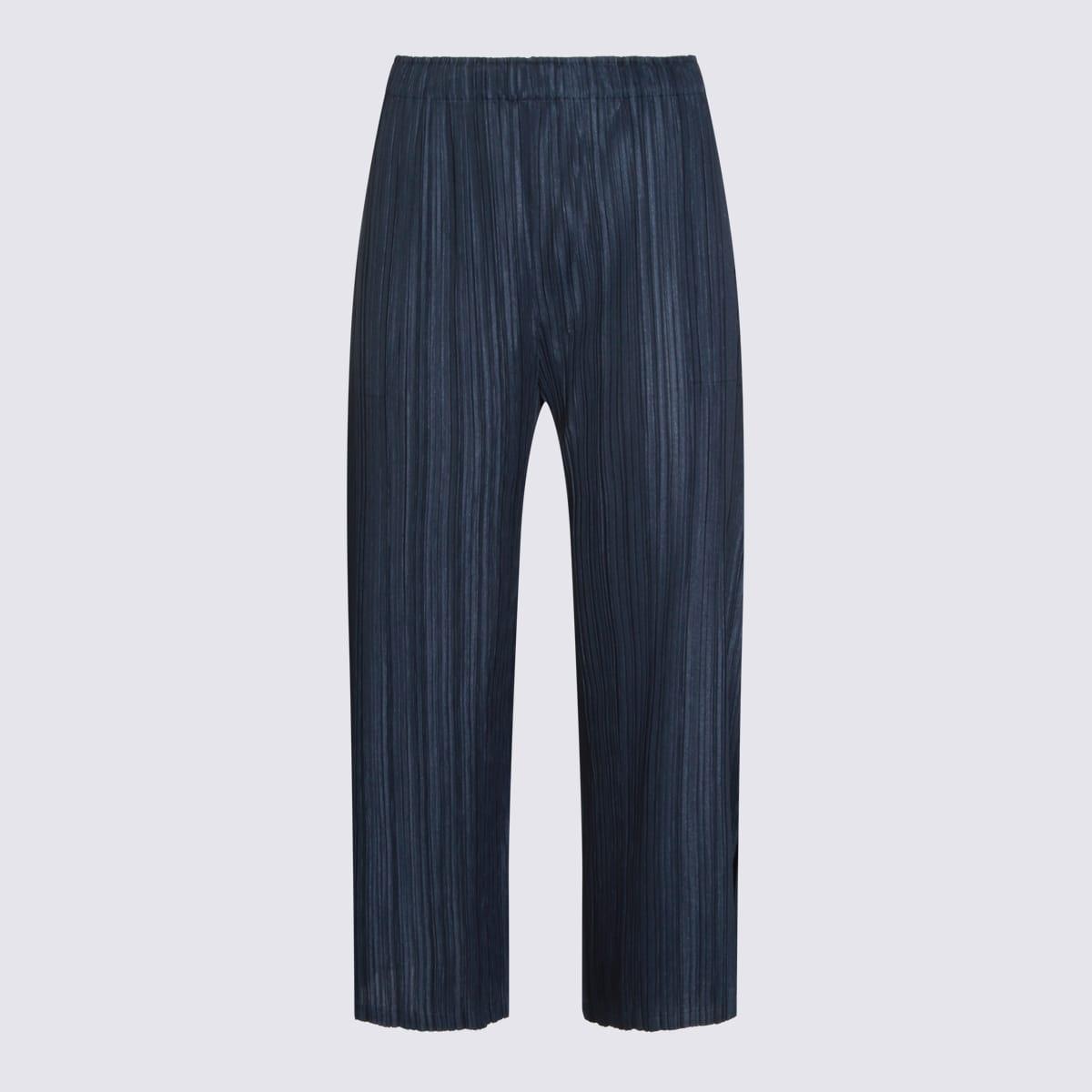 pleats please issey miyake navy pants