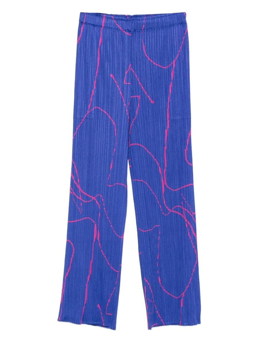 pleats please issey miyake pants with print