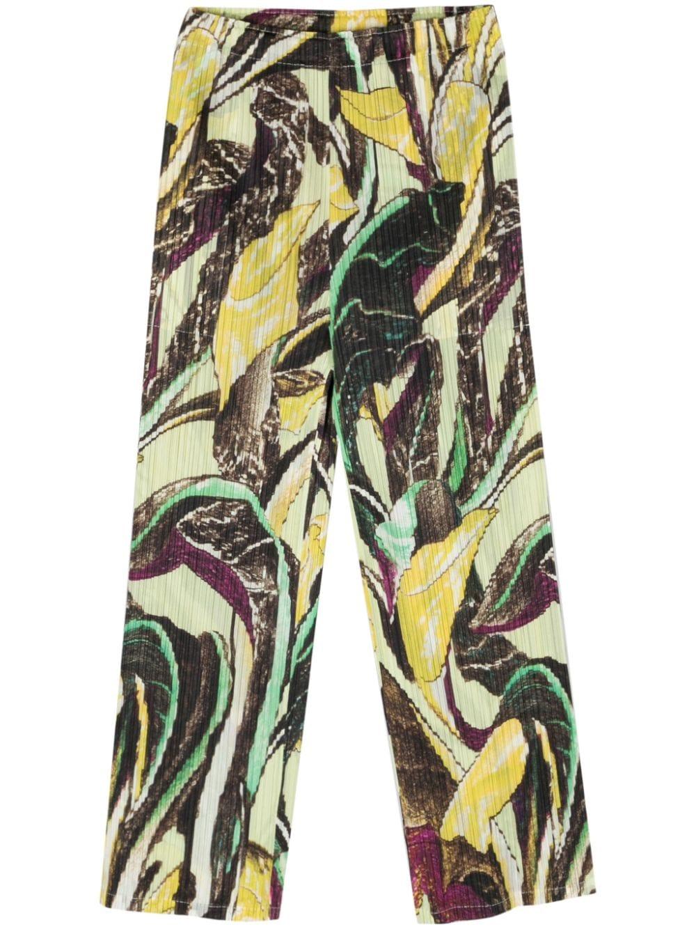 pleats please issey miyake pleated cropped trousers