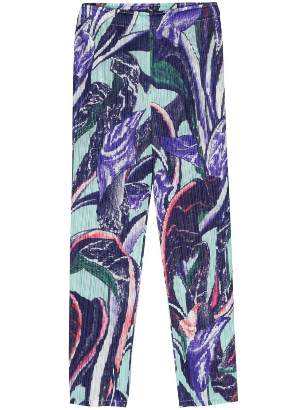 pleats please issey miyake pleated cropped trousers