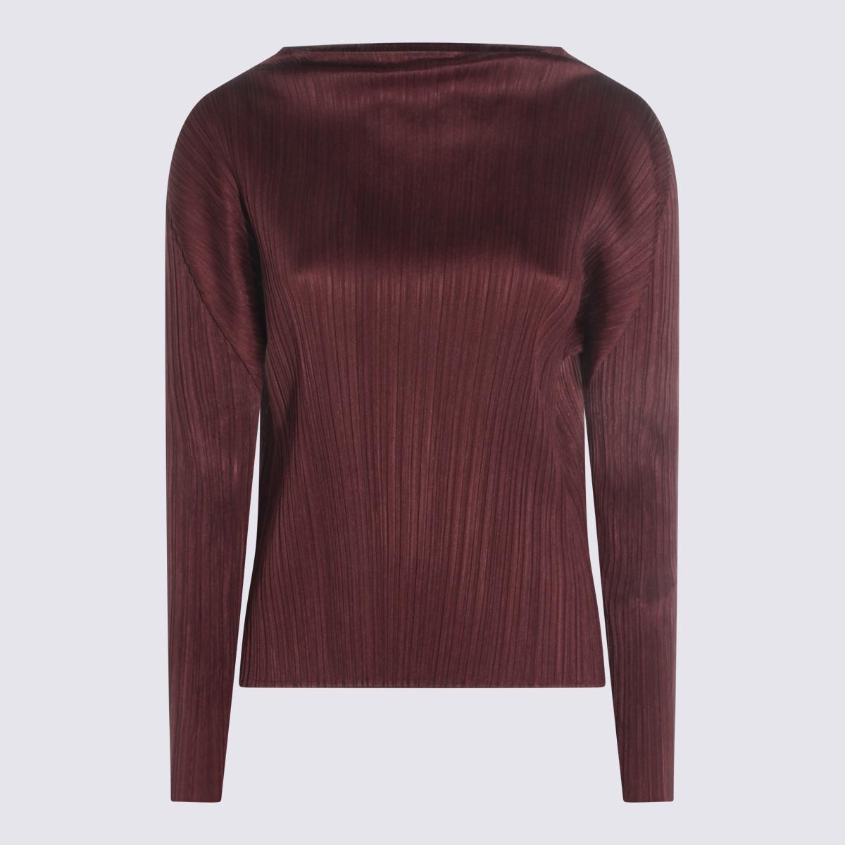 pleats please issey miyake top bordeaux _pl - women