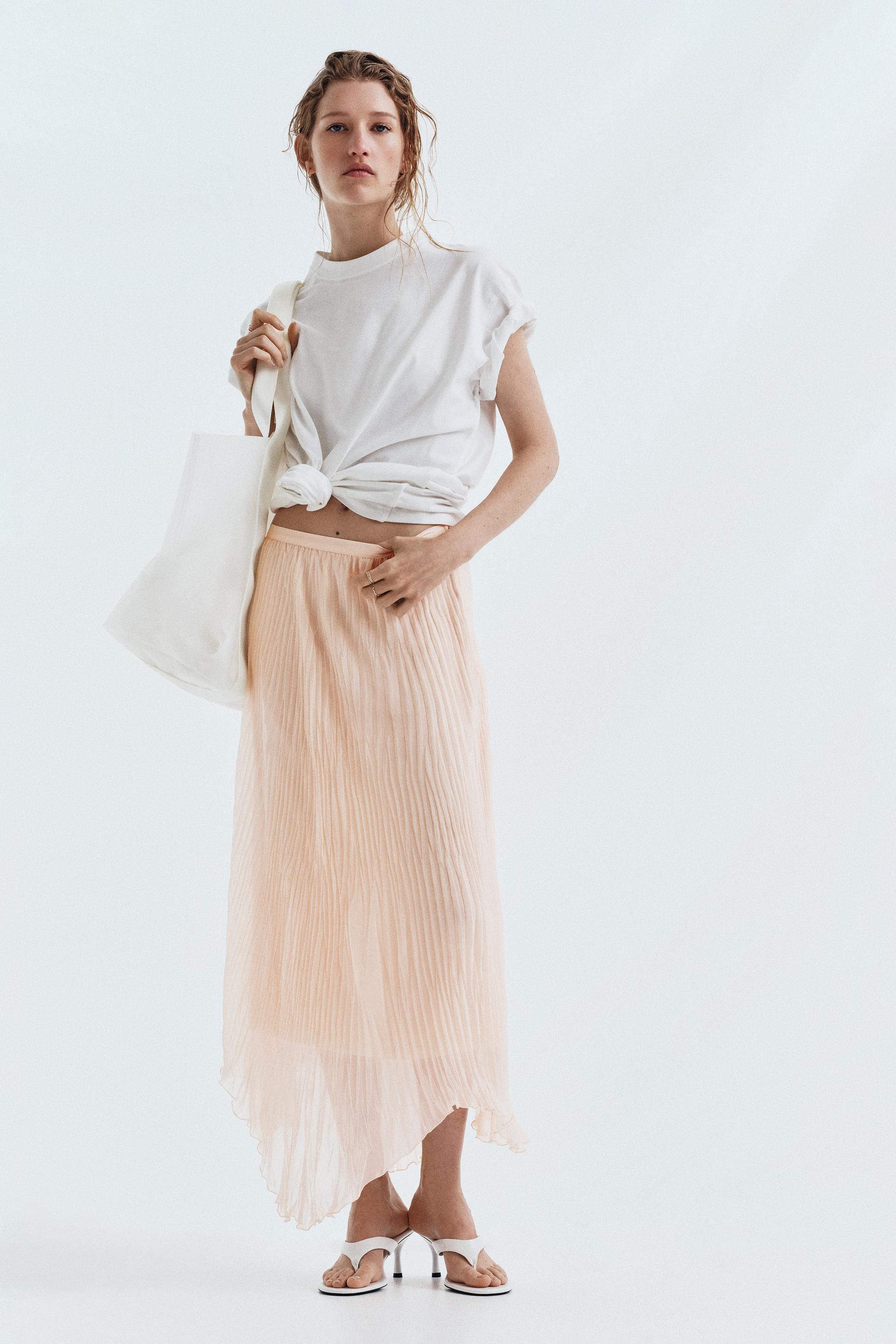 plissé handkerchief skirt
