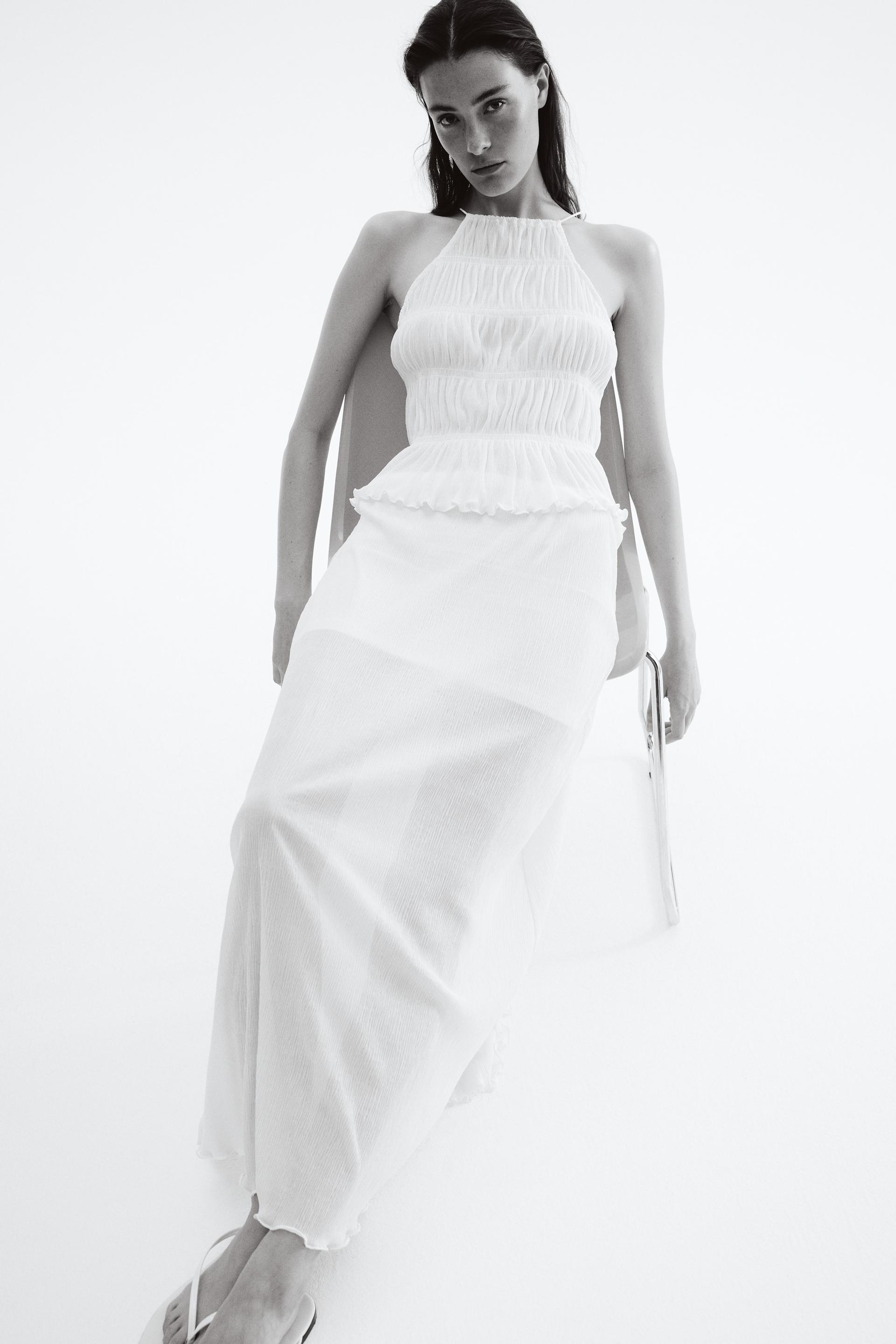 plissé maxi skirt