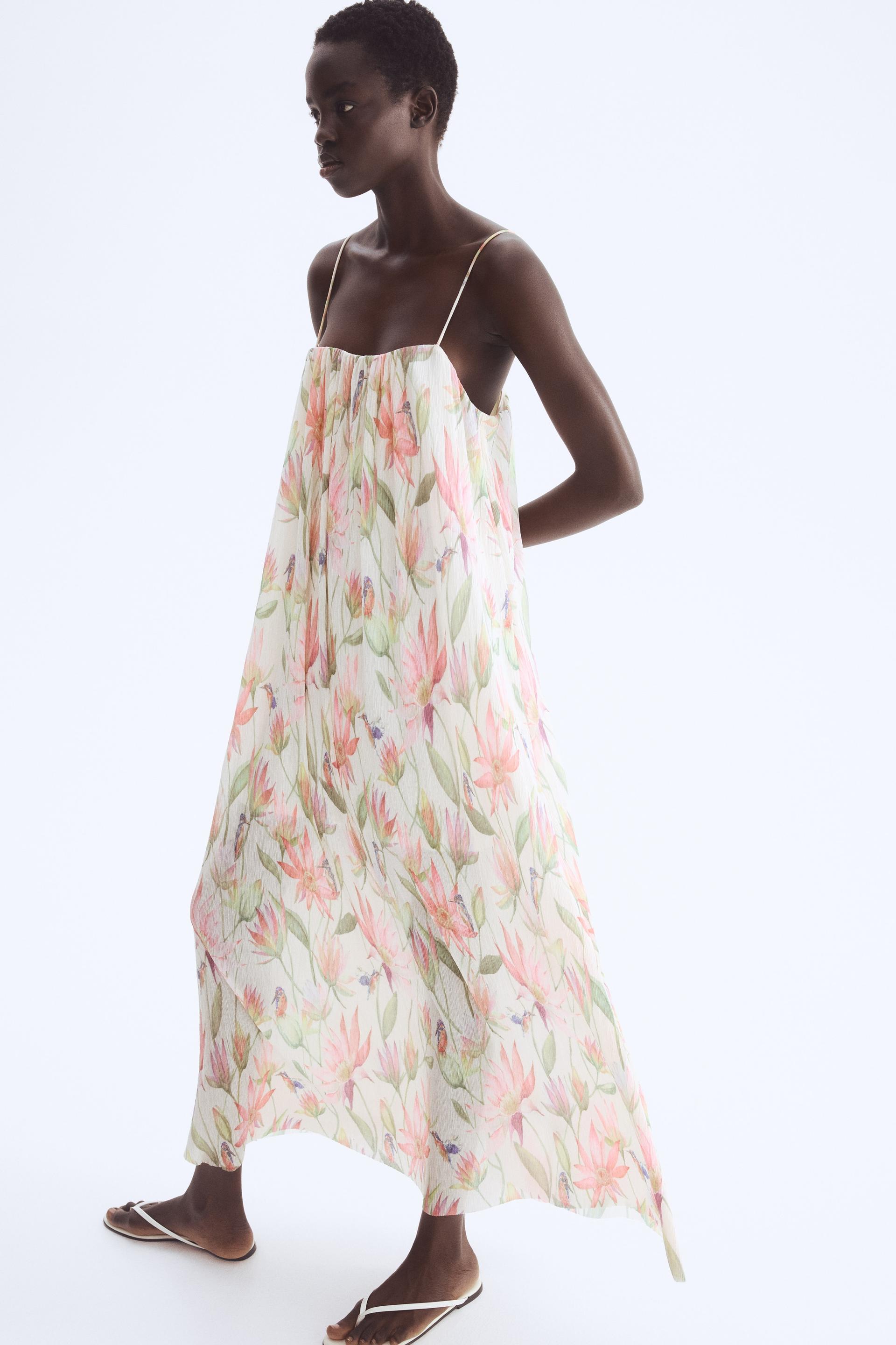 plissé strappy dress