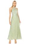plisse halterneck dress