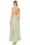 plisse halterneck dress