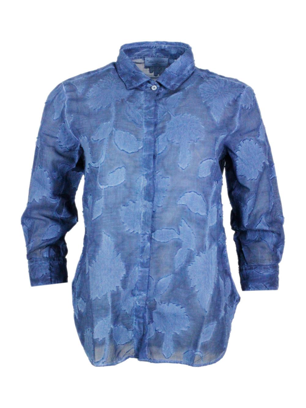 ploumanch shirts blu nautico 100co - women