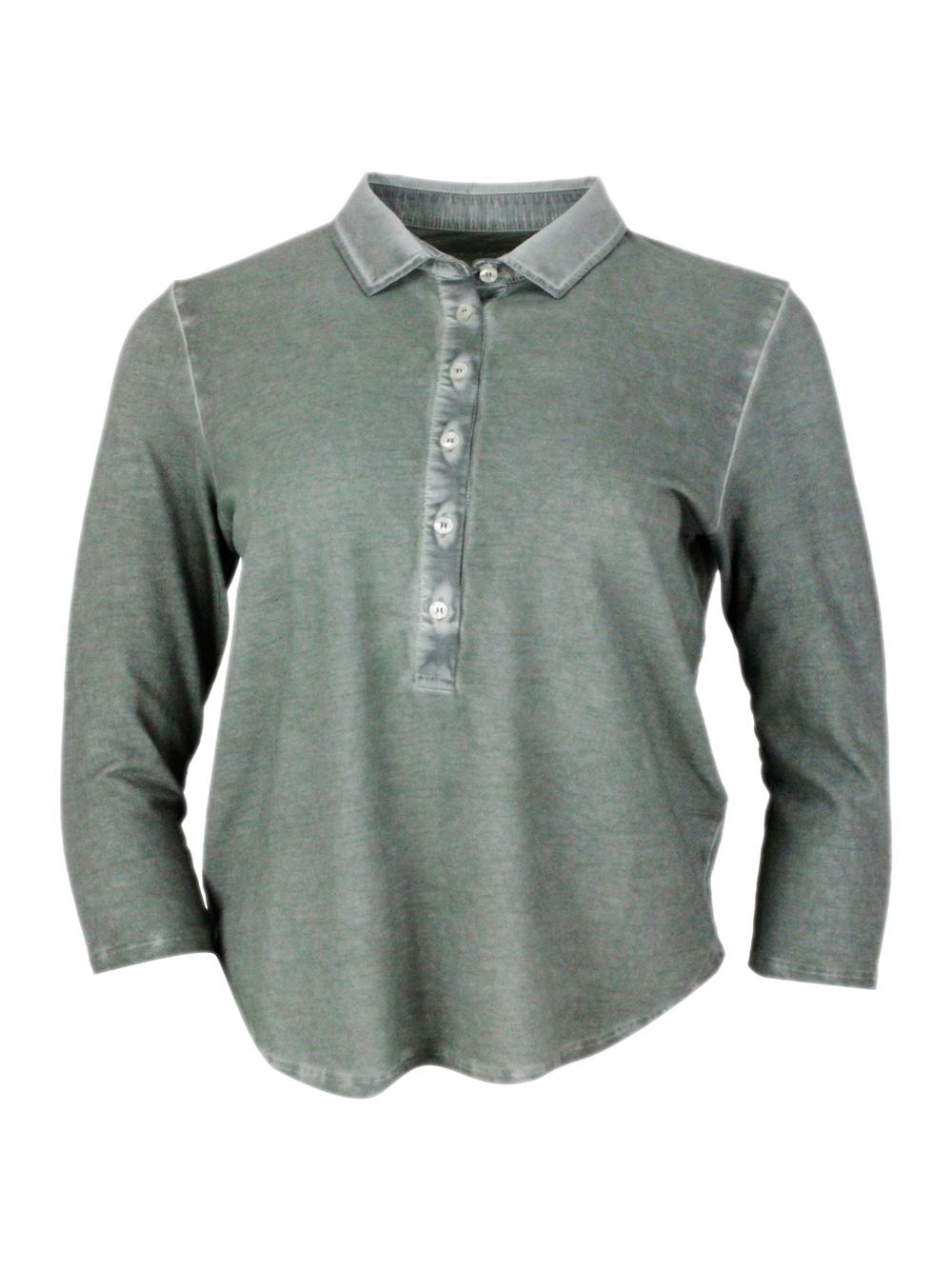 ploumanch t-shirts and polos green 95co 5ea - women